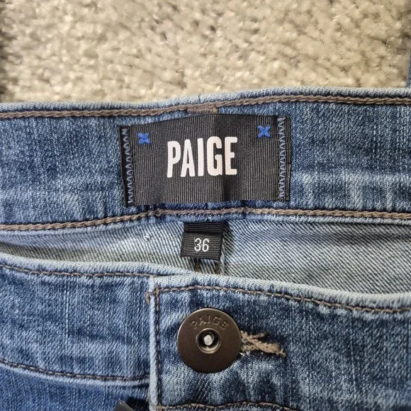 Paige Federal Jeans Mens ACTUAL 38x34 Slim Straight Stretch Comfort Casual New